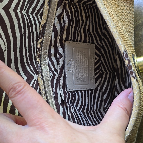 Coach Straw Python Clutch - Picture 5 of 5